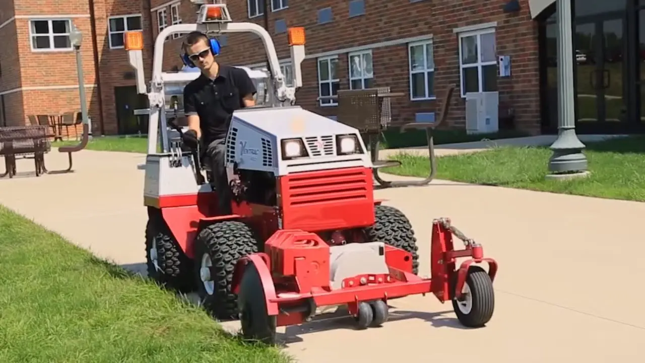 Sidewalk Edging Made Easy With The Ventrac ED202 Edger  Simple Start
