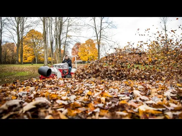 Powerful Leaf Blower For Large Scale Clean Up  Ventrac Turbine Blower  Simple Start