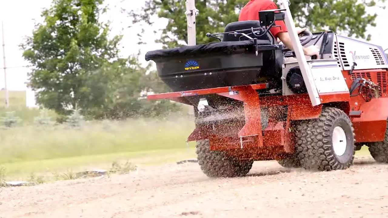 Easy Lawn Seeding and Fertilizing ES220 Ventrac Broadcast Spreader Simple Start