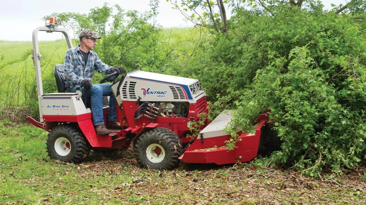 Clearing Thick Brush and Giant Thorn Bushes with Ventrac