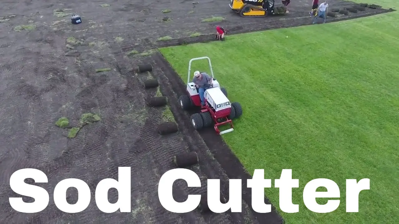 Removing Sod from Practice Field  Ventrac Sod Cutter