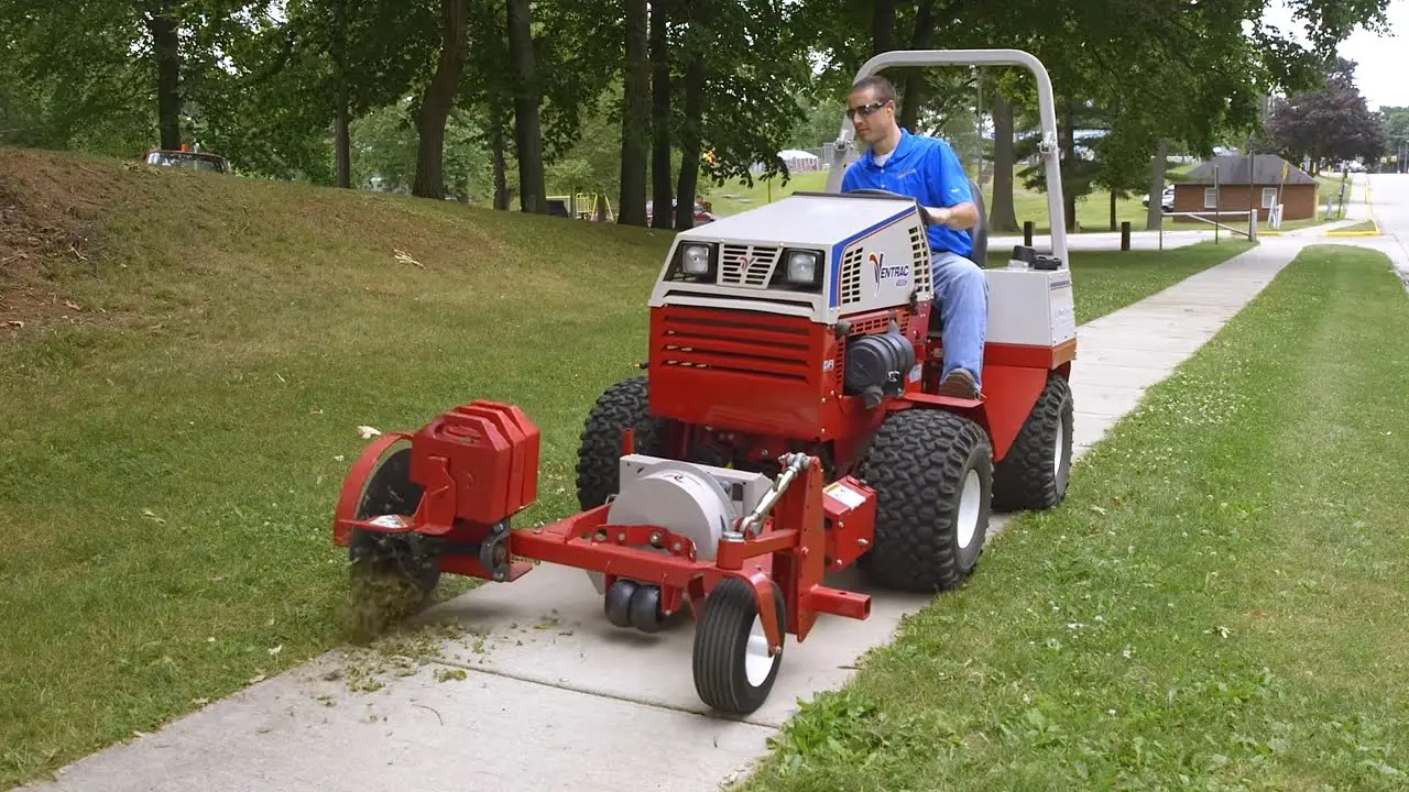 How To Edge Sidewalks  Fast and Easy with Ventrac