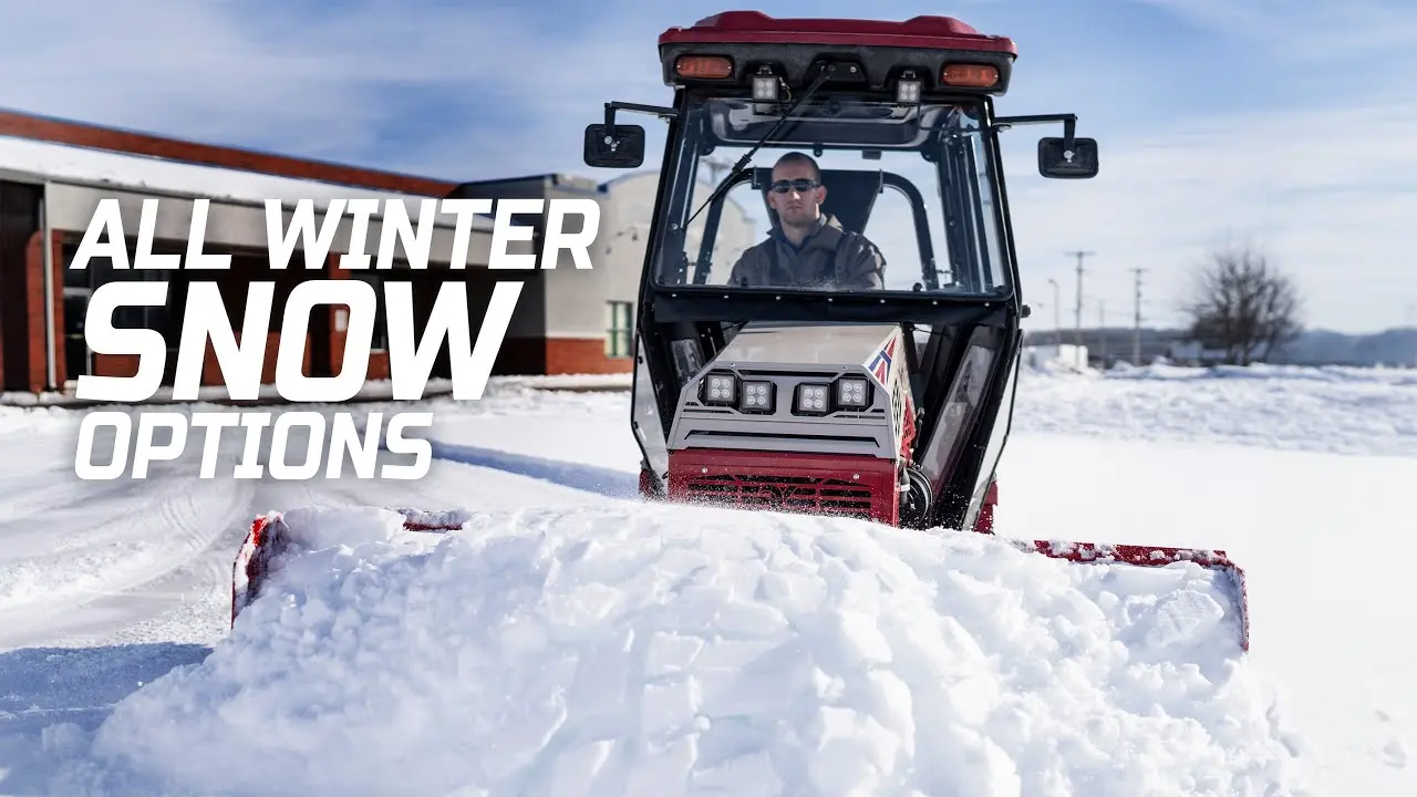 Full Sidewalk Snow Attachment Lineup  Ventrac 4520 and SSV