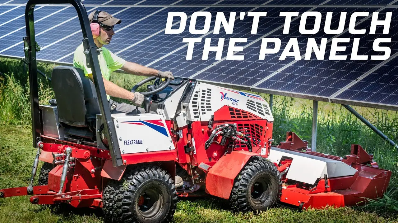 Mowing A Solar Field