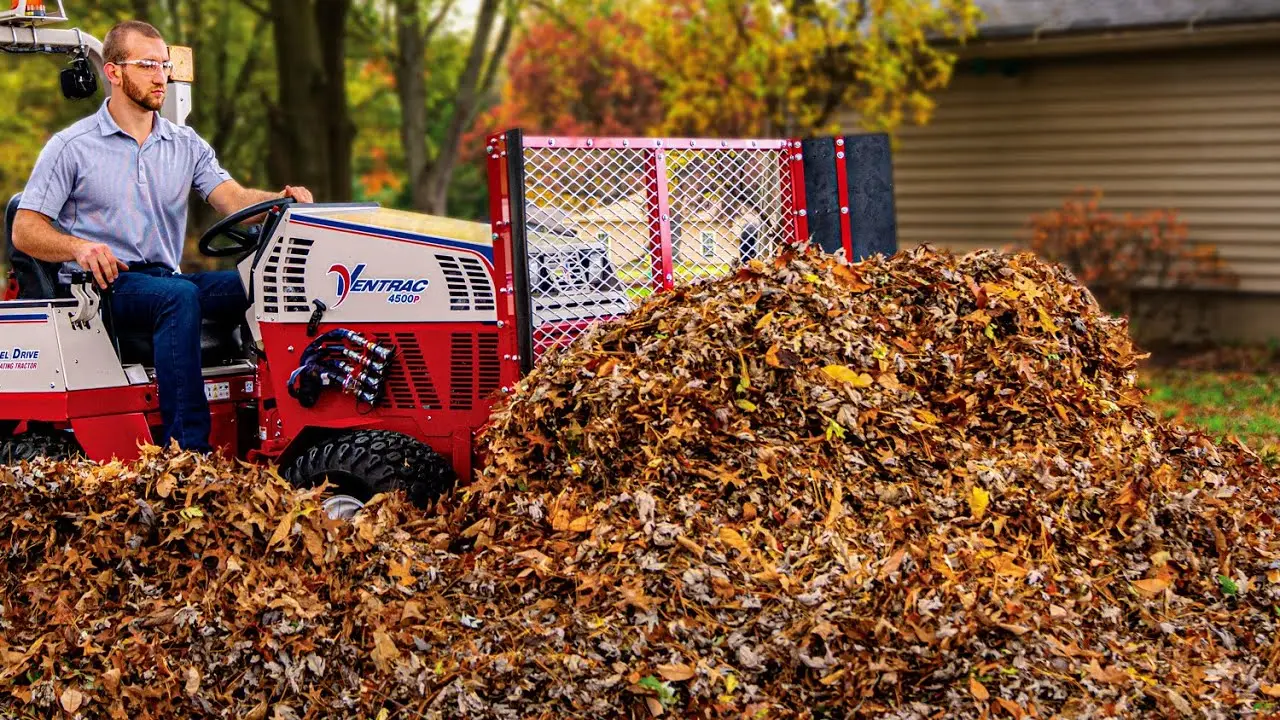The Fastest Way Ever to Move Fall Leaves  Ventrac Leaf Plow