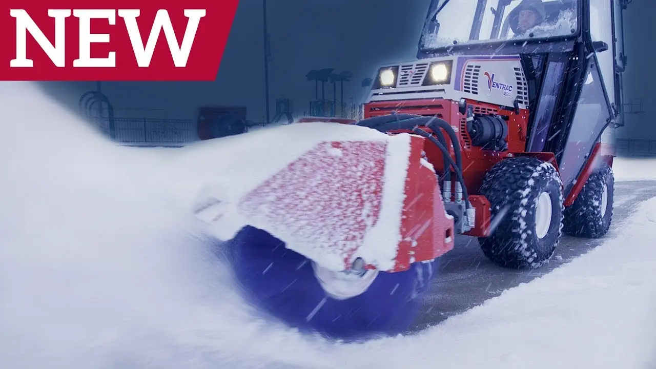New Narrow Broom  The Ultimate Sidewalk Snow Broom  Ventrac