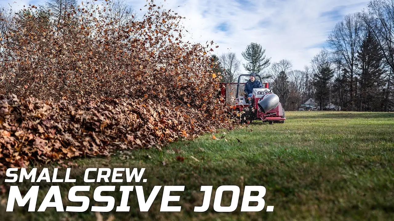 Professional Leaf Cleanup Made Easy with Ventrac