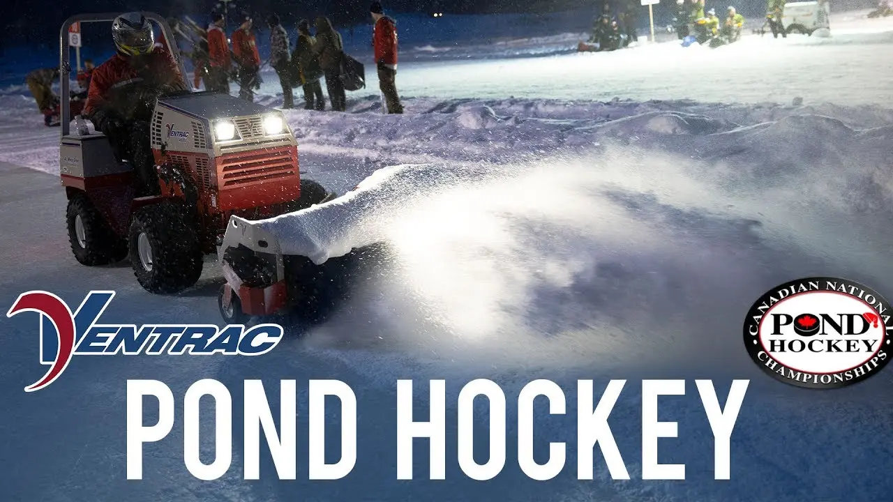 Canadian National Pond Hockey Tournament Cleans Ice Surfaces with Tractor