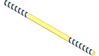 42.0517 Rod, Thread 1/2-20 x 12" RH/LH Yellow Zinc