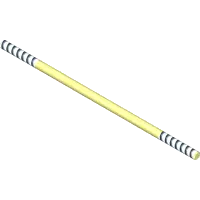 42.0563 Rod, Thread 1/4-28x7-1/2 RH/LH