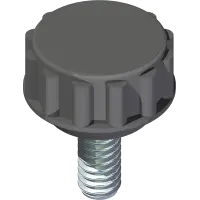 47.0167 Knob, 1/4-20 x 7/8 Dia Blk