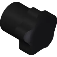 47.0438 Knob, 5 Lobe 1/4-20 Black PP