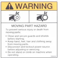 00.0101 Decal, Hazard-Moving Part