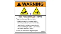Decal, Hazard-High Press.fluid