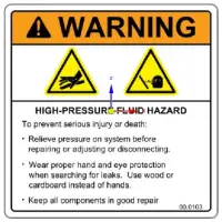 Decal, Hazard-High Press.fluid