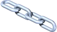 81.0160 Chain, 1/8 Plated x 4 Links
