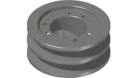 83.2B36SH Pulley, 2 B 3.6" 2-Groove
