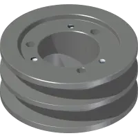 83.2B36SH Pulley, 2 B 3.6" 2-Groove