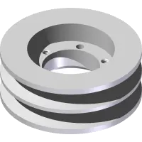 83.2B42SH Pulley, 2B 4.2" 2 Groove
