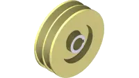 83.2BK5725 Pulley, 5.7" 2 Groove, 25 mm Bore, 1/4" Keyway