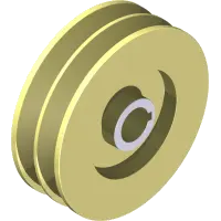 83.2BK5725 Pulley, 5.7" 2 Groove, 25 mm Bore, 1/4" Keyway