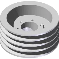 Pulley, 4 B 6.4" 4 Groove