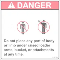 00.0193 Decal, Danger Loader