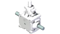 87.0252 Gearbox, 1" Shaft 1:1 CW/CW/CCW