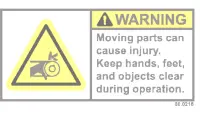 00.0216 Decal, Warning Moving Parts