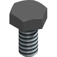 90.0404-1 Bolt, 1/4-20 UNC x 1/2 Blk