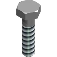 90.0408-3 Bolt, 1/4-20 UNC x 1 SS