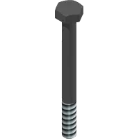 90.0420-1 Bolt, 1/4-20 UNC x 2 1/2 Blk