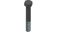 90.2064-1 Bolt, 1 1/4-7 UNC x 8 Blk