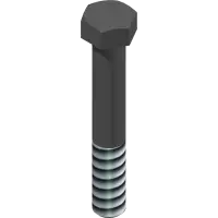 90.2064-1 Bolt, 1 1/4-7 UNC x 8 Blk