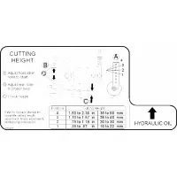 00.0264 Decal, Cutting Height Adj.