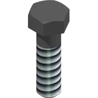 Bolt, 3/4-16 UNF x 2-1/2 Blk