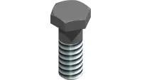 91.1622-1 Bolt, Hex 1-14 UNS x 2-3/4 Blk