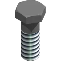 91.1622-1 Bolt, Hex 1-14 UNS x 2-3/4 Blk