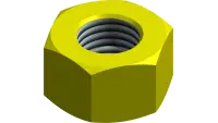Nut, 3/8-16 UNC Yellow ZP