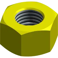 Nut, 3/8-16 UNC Yellow ZP