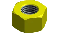 92.08-4 Nut, 1/2-13 UNC Yellow ZP