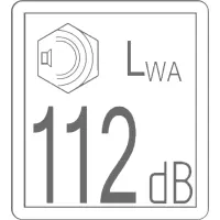 00.0278 Decal, Sound Pwr Level, 112DB