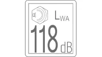 00.0282 Decal, Sound Pwr Level, 118DB