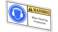 00.0291 Decal, Warning Hearing PPE