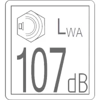 Decal, Sound Pwr Level 107DB