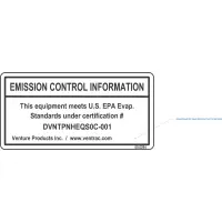 00.0294 Decal, EPA Evap 2013