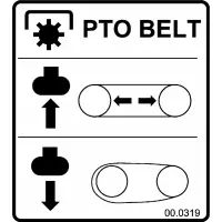 00.0319 Decal, PTO Tension