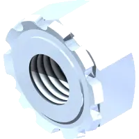 Nut, 1/4-28 w/Ext. Tooth Lock Washer