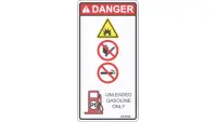 Decal, Gasoline Only