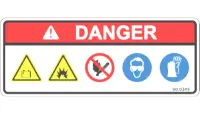 00.0345 Decal, Danger Battery